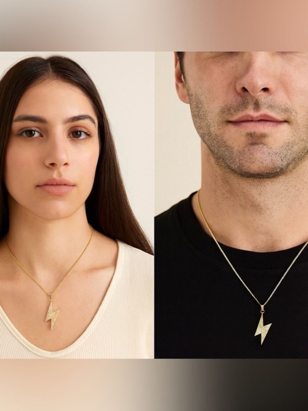 1 CTW Moissanite Lightning Bolt Pendant